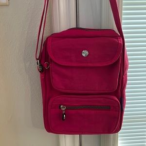 JINQIAOER waterproof purse Adjustable slider straps Pink Color